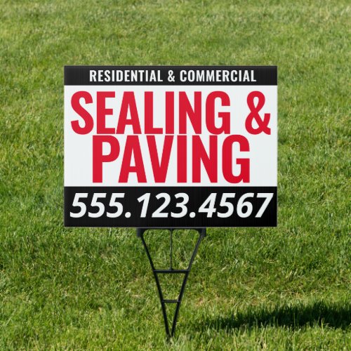 Pavement Sealing and Paving Asphalt  Sign