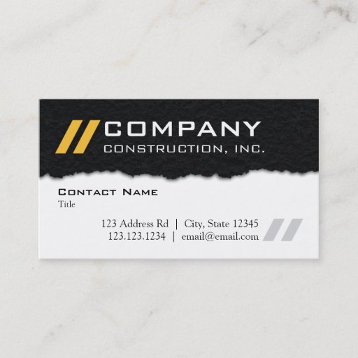 Customizable Pavement Themed Professional Business Card