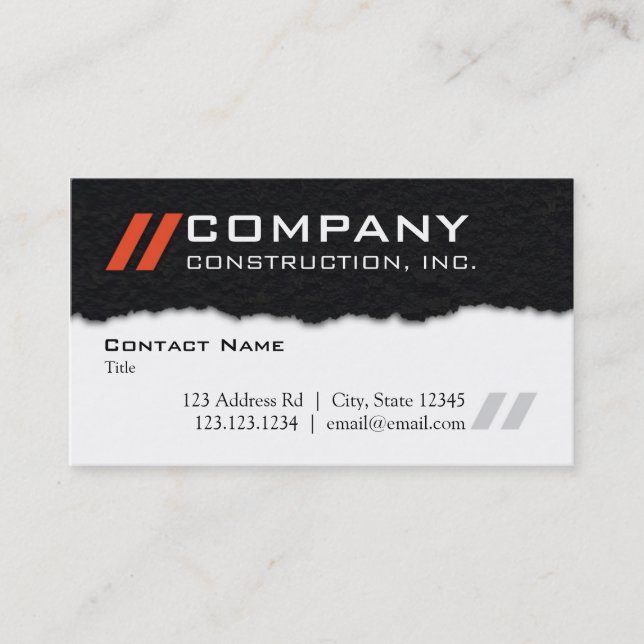 Pavement Themed Professional Business Card (Front)