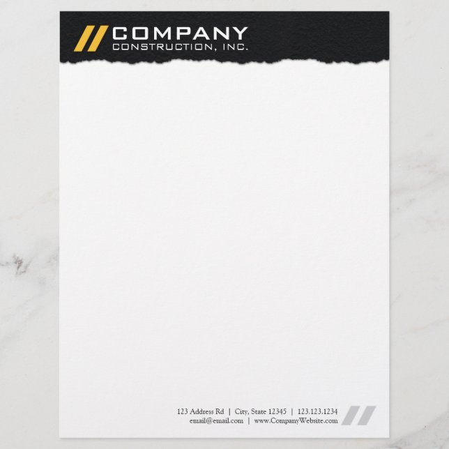 Pavement Themed Professional Letterhead (Front)