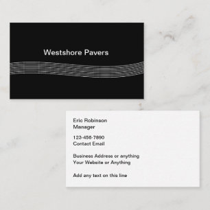 Pavers Construction Business Cards