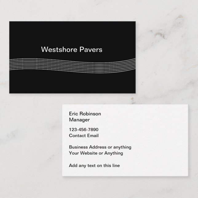 Pavers Construction Business Cards (Front/Back)