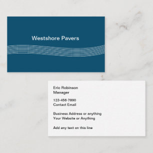 Pavers Construction Business Cards