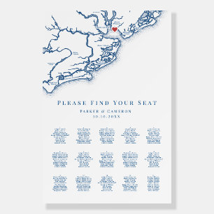 Pavilion at Patriots Point Wedding Seating Chart Foam Board