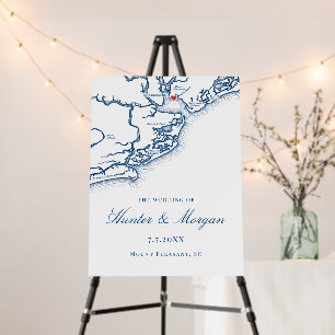 Pavilion at Patriots Point Wedding Welcome Sign