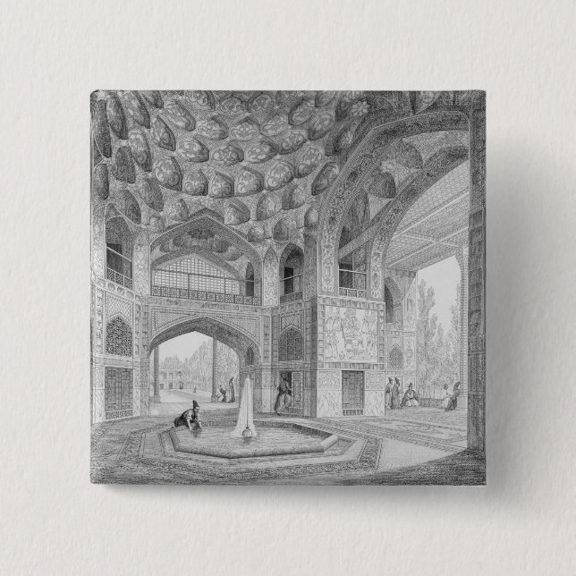 Pavilion of the Eight Paradises, in Isfahan, from Button (Front)