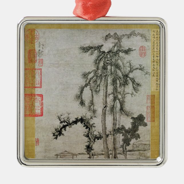 Pavilion Under the Trees Metal Ornament (Front)