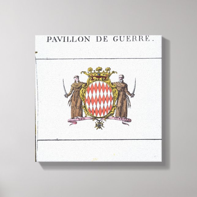Pavillon de Guerre, detail from Flags from Monaco Canvas Print (Front)