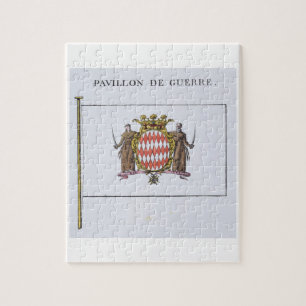 Pavillon de Guerre, detail from Flags from Monaco Jigsaw Puzzle