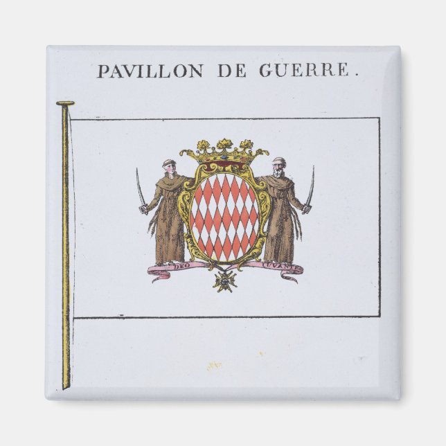 Pavillon de Guerre, detail from Flags from Monaco Magnet (Front)