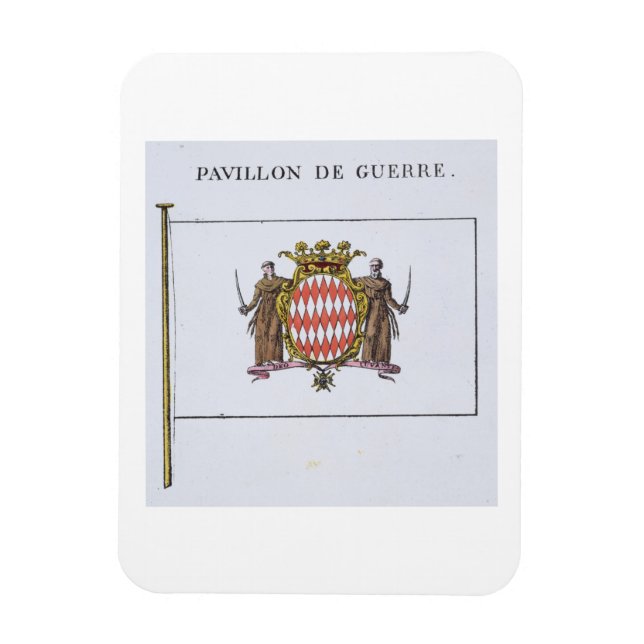 Pavillon de Guerre, detail from Flags from Monaco Magnet (Vertical)