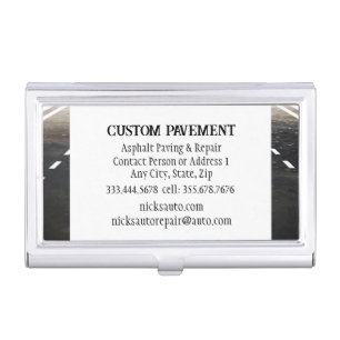 Paving, Asphalt, Roads Business Cards Business Card Case