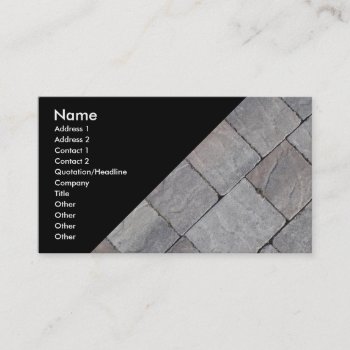 Paving Blocks Business Card by InkWorks at Zazzle