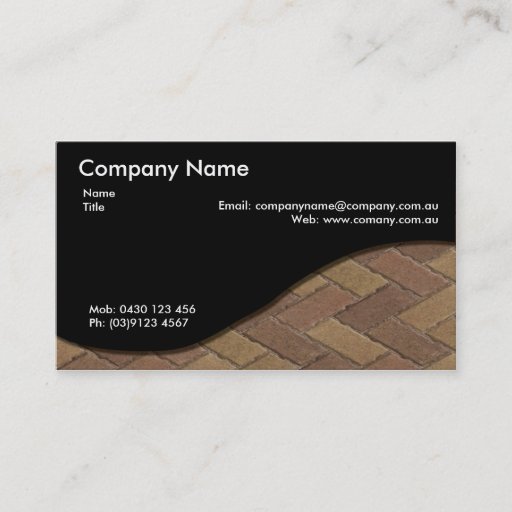 Customizable Paving Business Cards