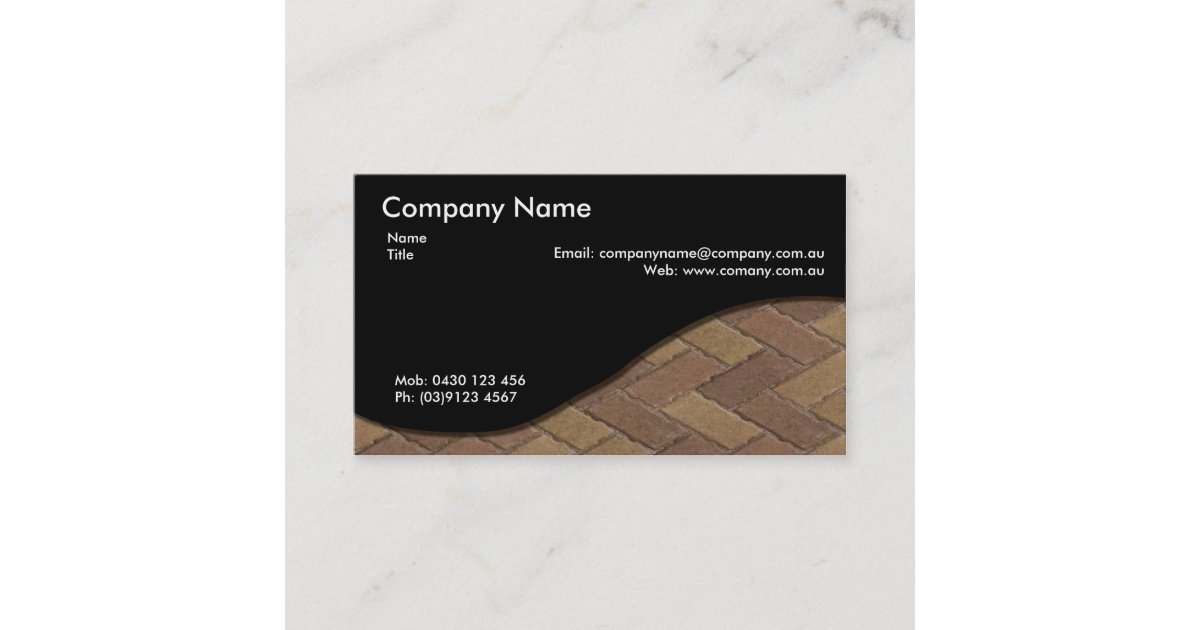 Paving Business Card Zazzle