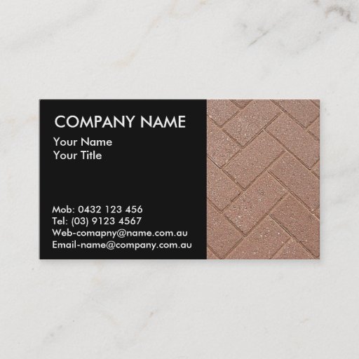 Customizable Paving Business Card