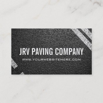 Paving Company Asphalt Construction Roadwork Business Card by ArtisticEye at Zazzle