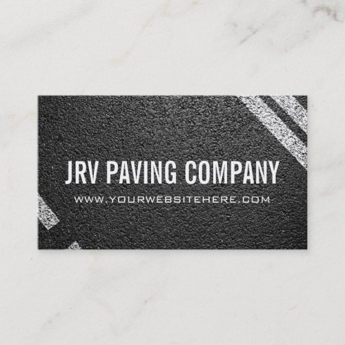 Paving Company Asphalt Construction Roadwork Business Card