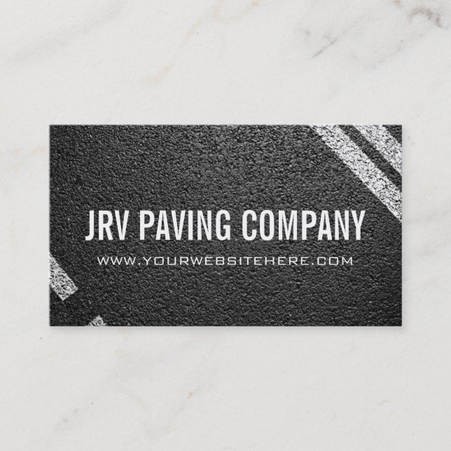 Paving Company Asphalt Construction Roadwork Business Card (Front)