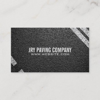 Paving Company Construction Business Card by ArtisticEye at Zazzle