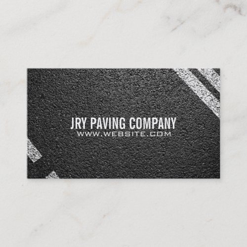 Paving Company Construction Business Card