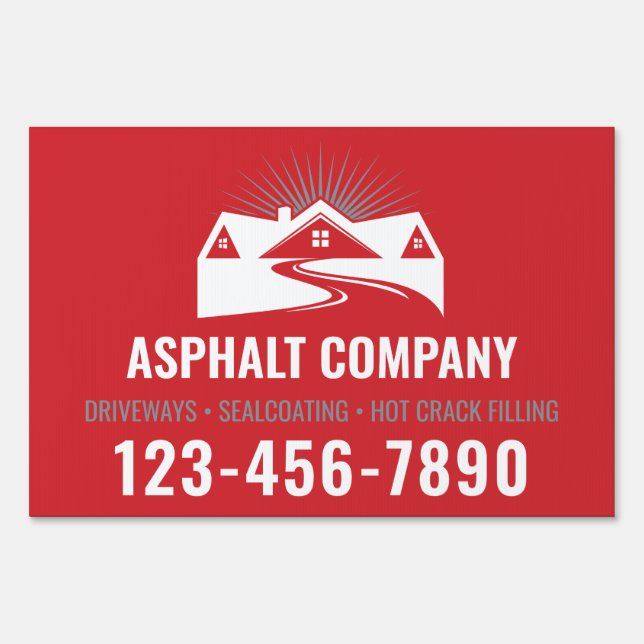 Paving Sign Asphalt Sign Sealcoating (Front)