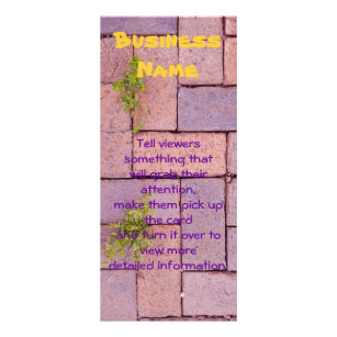 Paving Stones and Weeds In The Walkway Photograph Rack Card