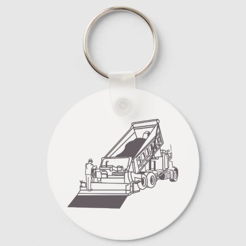 Paving Truck Outline Keychain