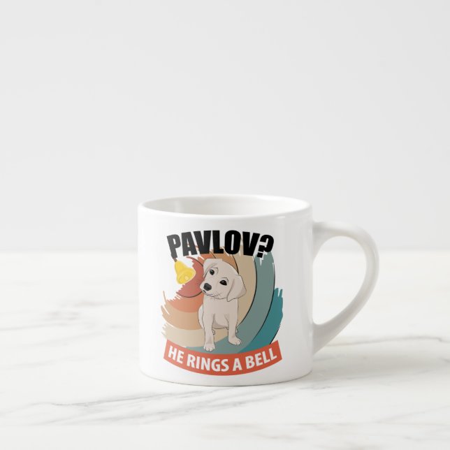 Pavlov He Rings A Bell - Pavlov's Dog Espresso Cup (Right)