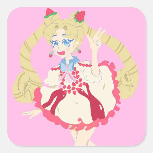 Pavlova Moon Square Sticker (Front)