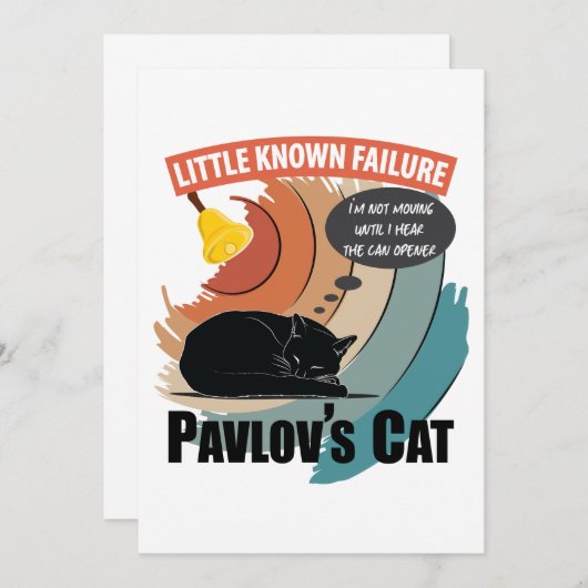 Pavlov's Cat - Funny Psychology (Front/Back)