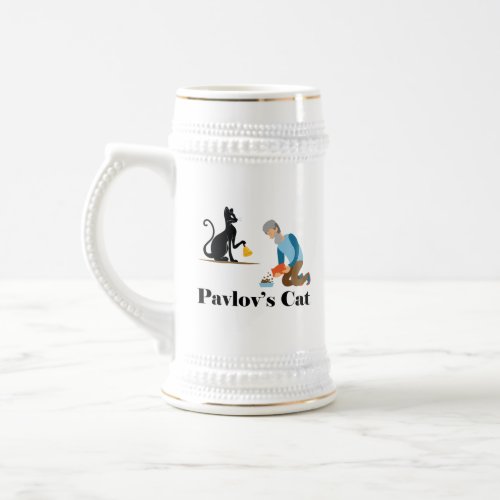 Pavlovs Cat Funny Psychology Beer Stein