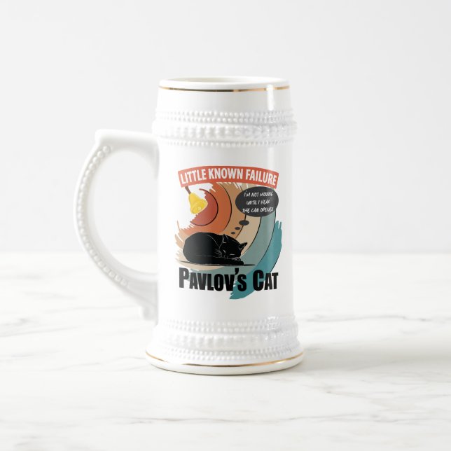 Pavlov's Cat - Funny Psychology Beer Stein (Left)
