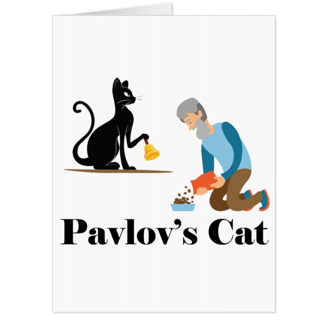 Pavlov's Cat Funny Psychology Card (Front)
