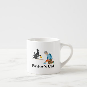 Pavlov's Cat Funny Psychology Espresso Cup