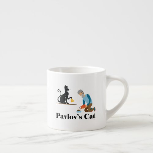 Pavlovs Cat Funny Psychology Espresso Cup