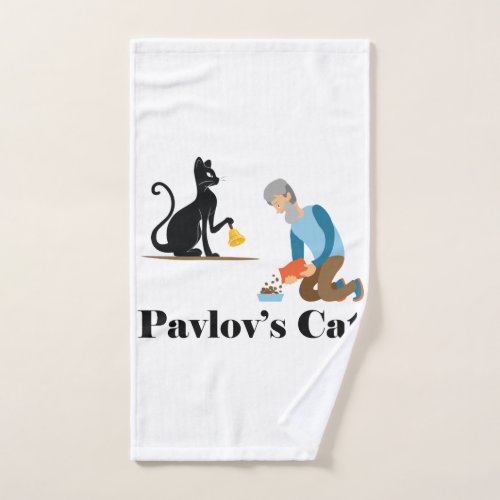 Pavlovs Cat Funny Psychology Hand Towel