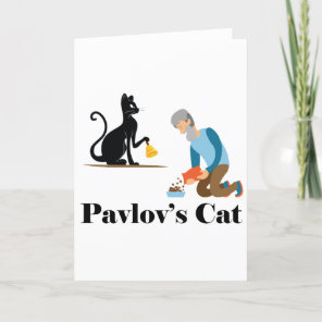 Pavlov's Cat Funny Psychology Holiday Card