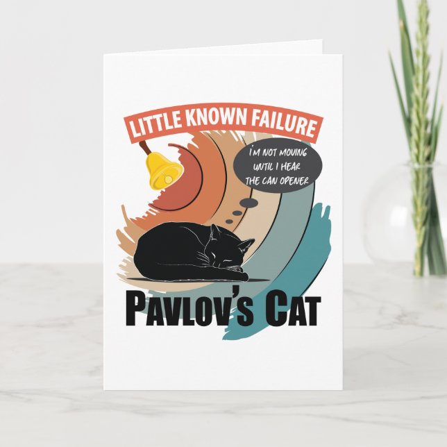 Pavlov's Cat - Funny Psychology Holiday Card (Front)
