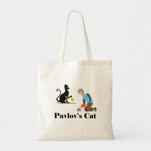 Pavlovs Cat Funny Psychology Tote Bag