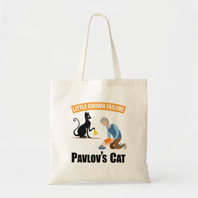 Pavlov's Cat - Funny Psychology Tote Bag (Front)