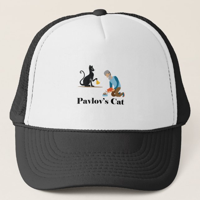 Pavlov's Cat Funny Psychology Trucker Hat (Front)