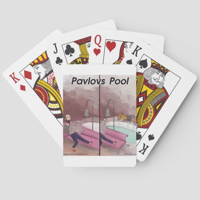 Pavlov's Pool Funny Cartoon Poker Cards (Back)