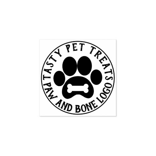 Paw Bone Dog Cat Pet shop Treats Foods Rubber Stamp