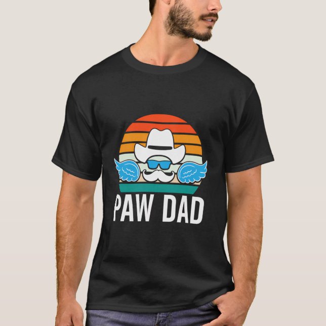 Paw Dad Animal Lover Daddy Pets Father Lifestyle D T-Shirt (Front)
