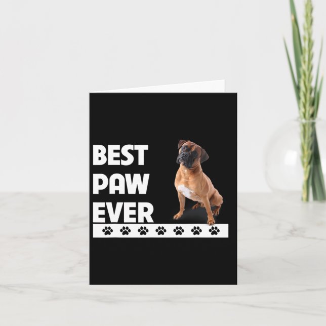 Paw Ever Boxer Bulldog Dad Fathers Day Dog Lovers  Card (Front)