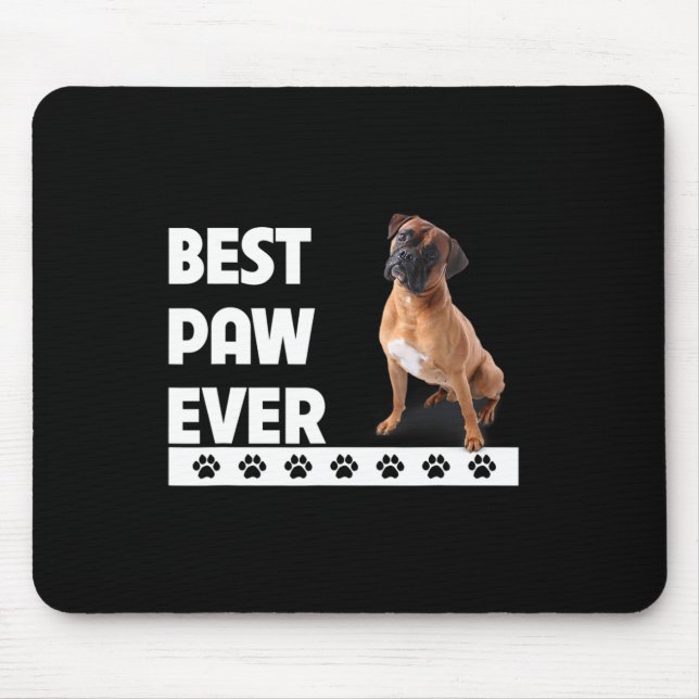 Paw Ever Boxer Bulldog Dad Fathers Day Dog Lovers  Mouse Pad (Front)