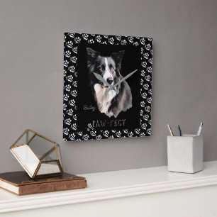 Paw-fect Square Wall Clock