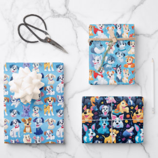 Paw Friends Wrapping Paper Sheets