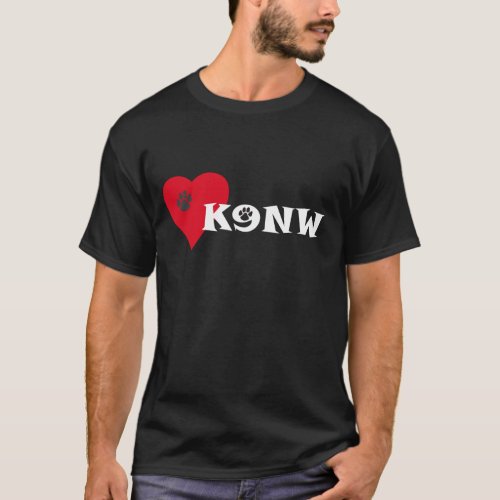 Paw Heart K9 Nose work T_Shirt